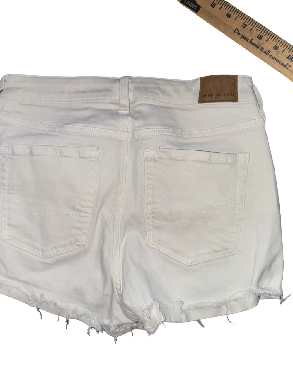 American Eagle short rise shorts Stretch‎ White Size 6
